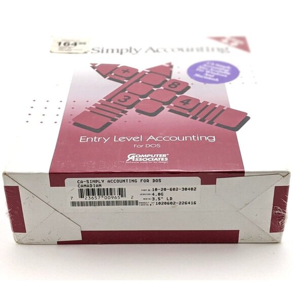 Computer Associates CA Simply Accounting Release 4.0 3.5" Diskettes DOS 3.0  New - Picture 4 of 12